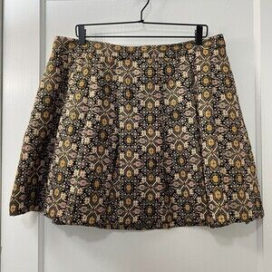Forever 21 Geometric Mini Skirt - Black and Yellow